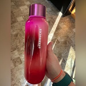 Starbucks Pink Ombre Water Bottle GLASS